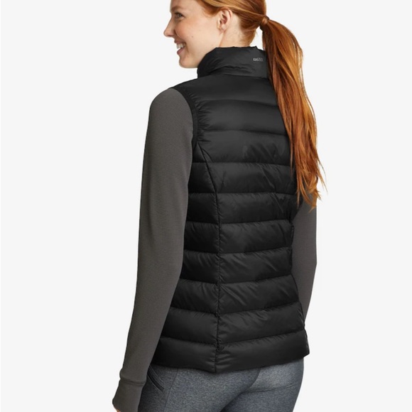 Eddie Bauer Black Quilted Down Vest - Picture 2 of 8
